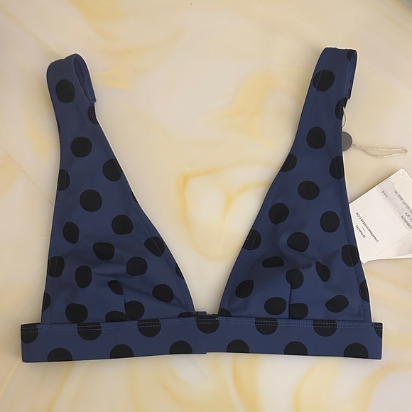 Zimmermann Other - Zimmermann Indigo Polka Dot Bikini Top